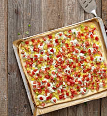 Pizza mit Kartoffeln