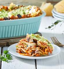 Steamed Eggplant and Ricotta Lasagna