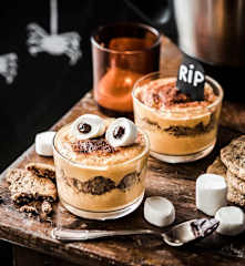 Tiramisu au potimarron et cookies au chocolat
