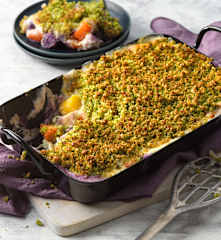 Wintergemüse-Gratin mit Kräuterkruste