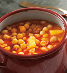 Guiso de garbanzos con verduras
