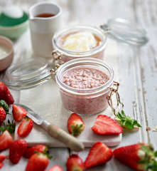 Overnight oats de morango
