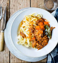 Ragoût de canard et tagliatelle