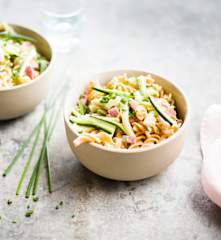 Courgettes carbonara