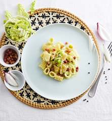 Pasta verze e pancetta
