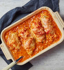 Peitos de frango pizzaiola