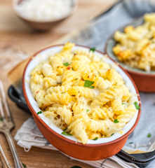 Gratin de pâtes au chèvre