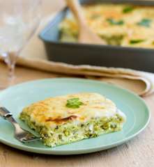 Ricotta, mint and zucchini lasagne