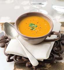 Creme de batata-doce e leite de coco