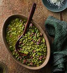 Peas and jamon