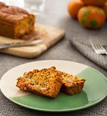 Cake de tomates secos, gorgonzola y beicon