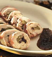 Pechugas rellenas de endibias y queso de cabra