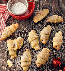 Rugelach mit Schokolade und Cranberrys