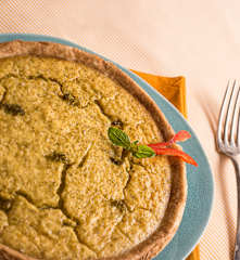 Quiche de brócoli y salmón