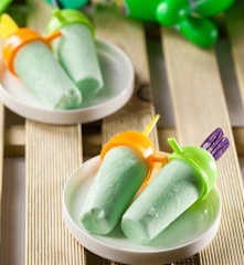 Ghiaccioli cremosi latte e menta