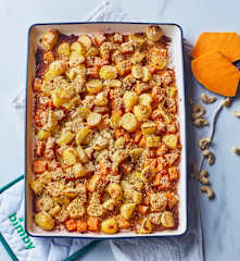Verdure gratinate con panure di anacardi (vegan)