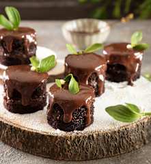 Minicakes de chocolate