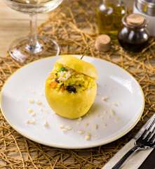 Cestini di mela al riso esotico