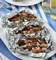 Salmonetes en papillote