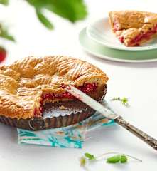 Gâteau basqu'ô fraises