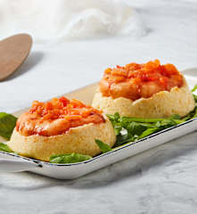 Shrimp and Parmesan Polenta Cups