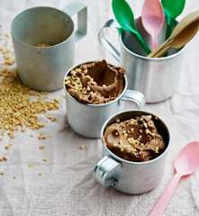 Gelado de chocolate rápido