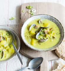 Chaudrée de palourdes à l'indienne