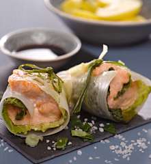Kapustovo-pórkové roládky z lososa