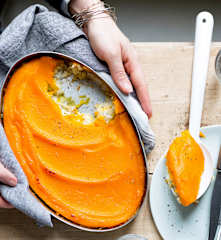 Parmentier merlan, poireau et courge