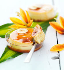 Crème caramel cocco e banana