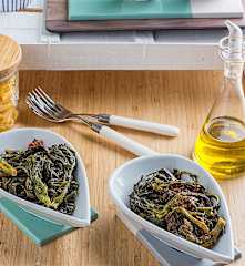 Contorno di cime di rapa e pomodorini (per 2 persone)