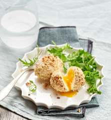 Œufs mollets en robe de noix