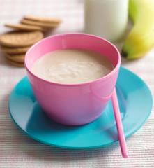 Papa de fruta com iogurte