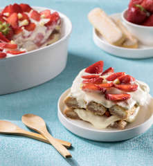 Tiramisù alle fragole e cioccolato bianco