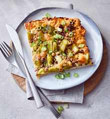 Rosenkohl-Hackfleisch-Pizza