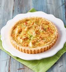 Smoked Salmon and Brie Quiche