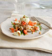 Ceviche vom Bachsaibling mit Limettencreme