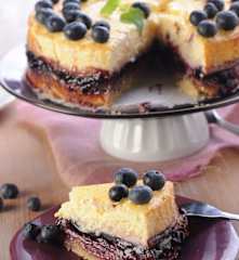 Borůvkový dort se zakysanou smetanou