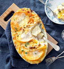 Tartiflette au tofu fumé