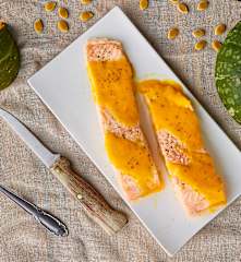 Filetti di salmone con crema di zucca