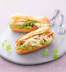 Eclairs guacamole et crabe