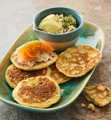 Blinis au citron et à l'aneth