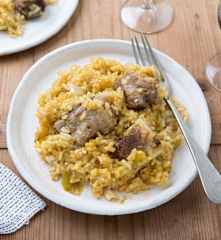 Arroz con punta de costilla de cerdo