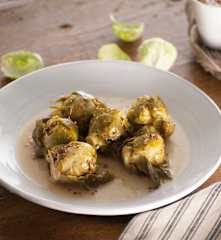 Coles de Bruselas a la mostaza