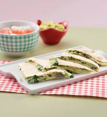 Quesadillas de espinacas y alcachofas