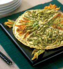 Crostata di fiori e zucchine