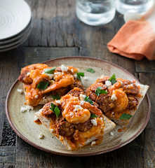Chorizo and prawns a la Sidra