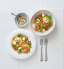 Sweet potato pasta with burnt sage butter