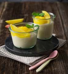 Grießpudding mit Mango (vegan)