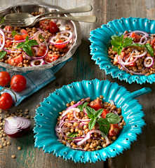 Lentil and mint salad
